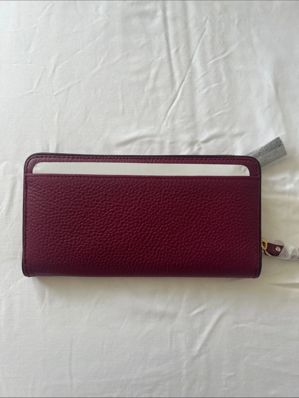 kate spade Neda Chester Street Zip Around Wallet in Deep Wine with Gold Hardware